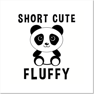 Short Cute And Fluffy Panda Posters and Art